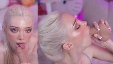 Bunny Doll Stella Drips For Dildo Licking During Live Cam Session