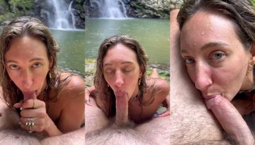 Waterfall Sucking: StephinSpace Swallows Deep